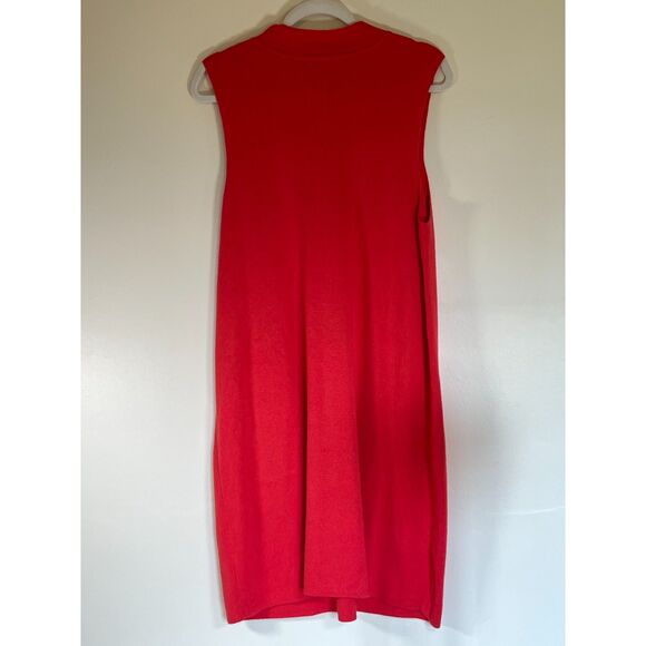 Women's Free Assembly Orange Button Shoulder Sleeveless Sweater Dress -‎ Size XL - Picture 6 of 8
